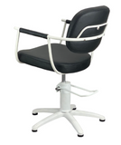 Chelsea Black Upholstery - White Frame Styling Chair - Hydraulic