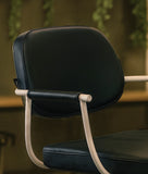 Chelsea Black Upholstery - White Frame Styling Chair - Hydraulic