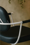 Chelsea Black Upholstery - White Frame Styling Chair - Hydraulic