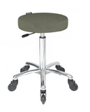 Turbo Stool Forest Green - Chrome Base - Click'n Clean Castor Wheels